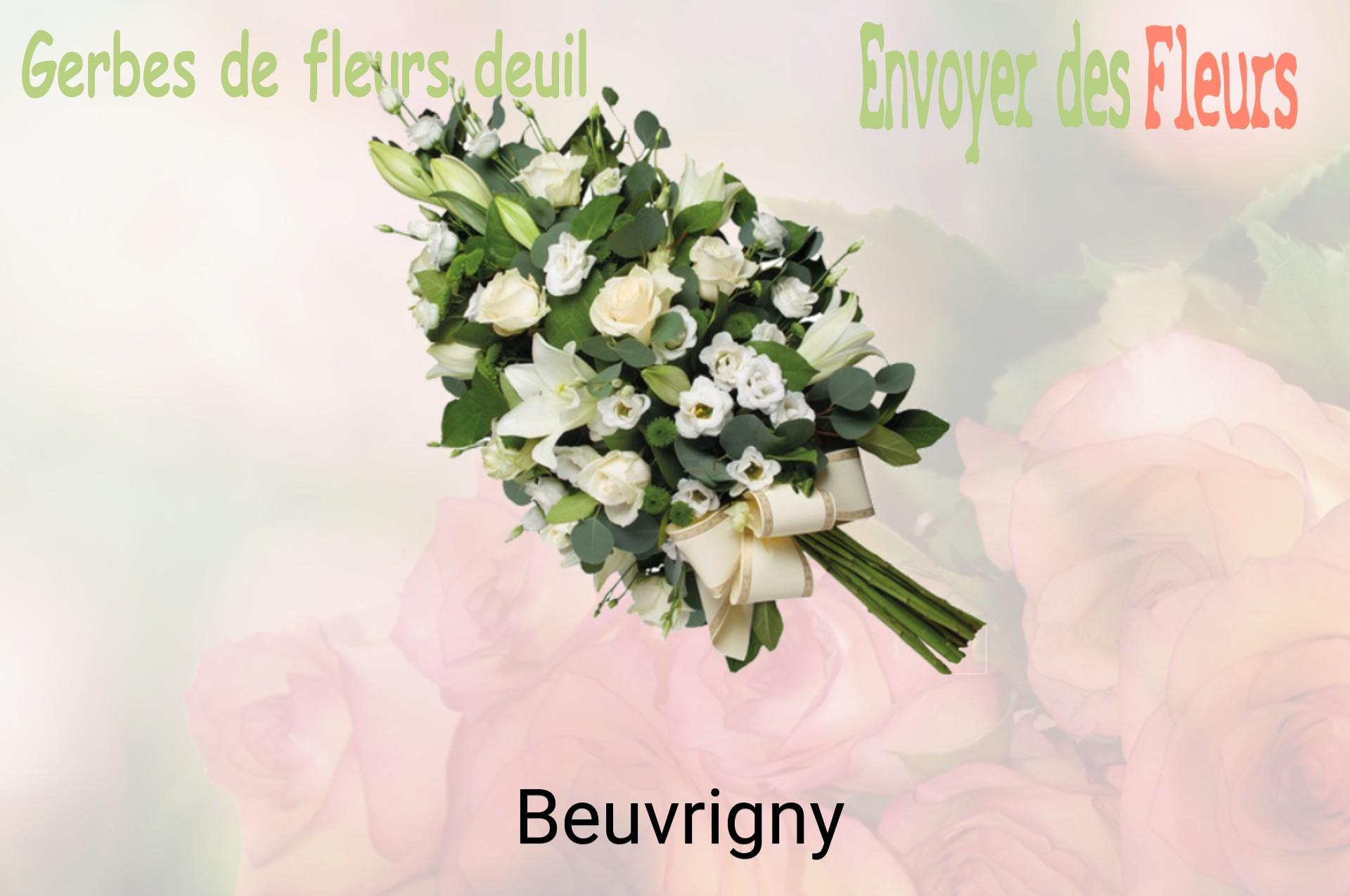 Gerbe de fleurs de deuil livrée à Beuvrigny